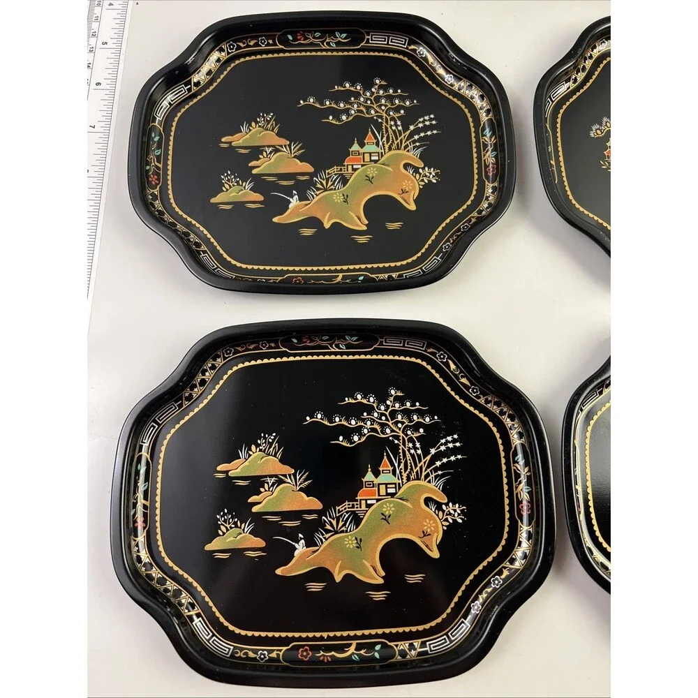 Vtg Baret Ware Serving Trays 